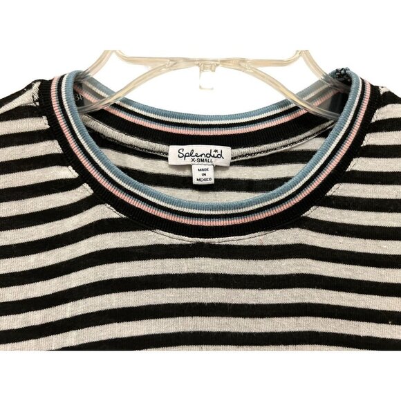 Women's XSmall Splendid Nautical Tee Tshirt Cotton Spandex - Picture 2 of 6
